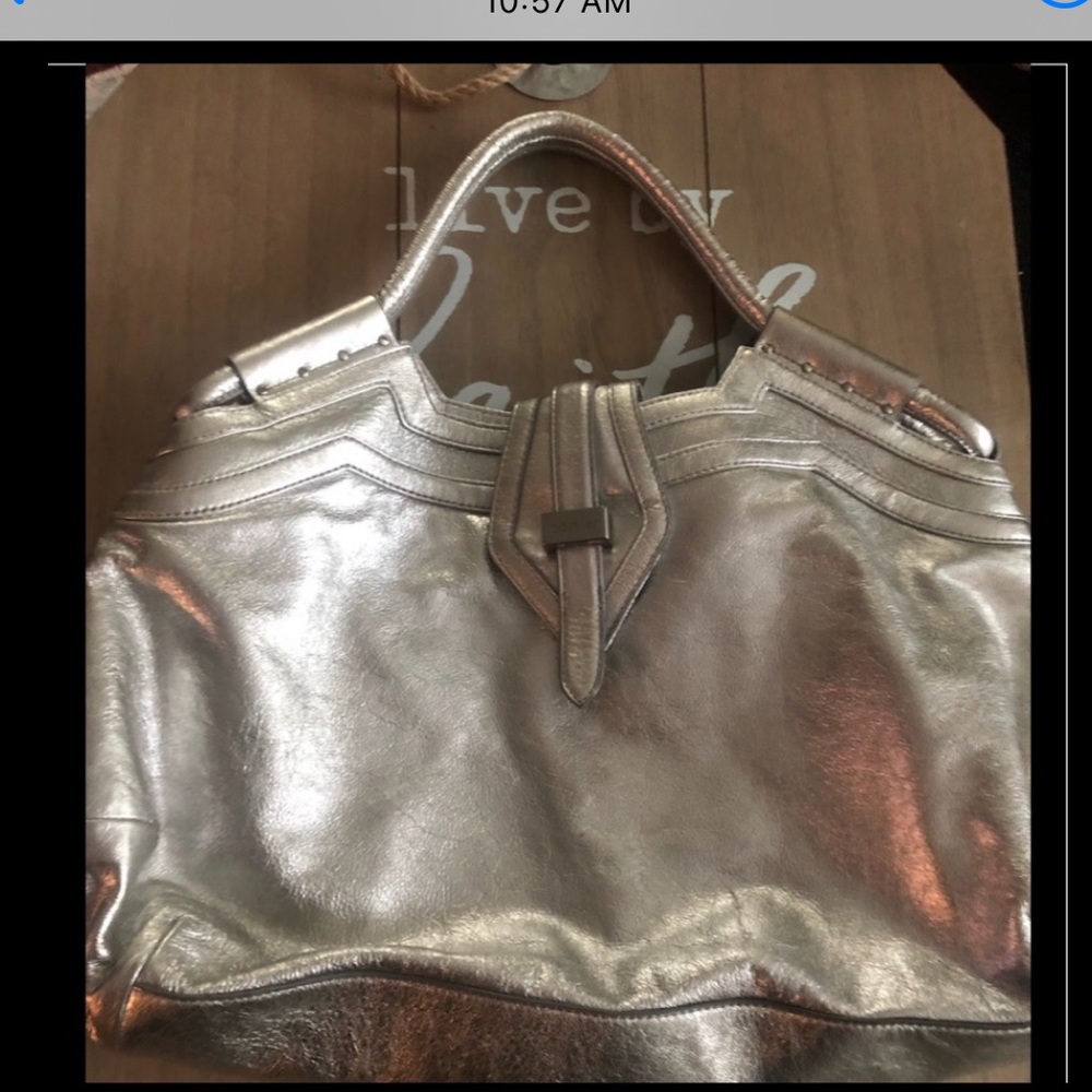 Botkier Silver Leather Satchel